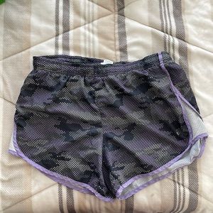 Camo Purple, Gray, and White Athletic Danskin Shorts